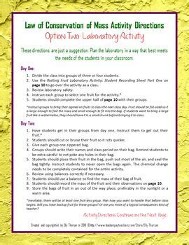 mass demonstration activities|Conservation of mass .